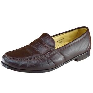 Oakwoods Men's‎ EUR 41 Brown Leather Penny Loafers Slip On Dress Shoes 048524100